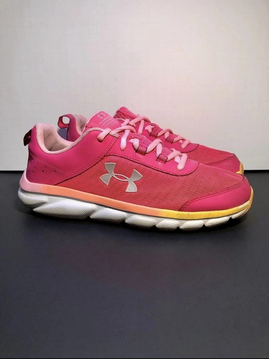 Girls Under Armour Assert 8 Pink Running Shoes Size 7Y eBay