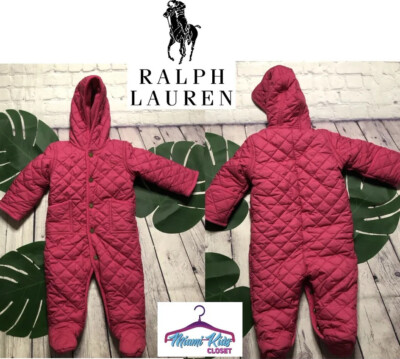 Ralph Lauren Polo Baby Hooded Quilted Barn Bunting Snow Ski