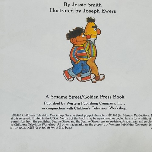 Vintage 1988 Golden Super Shape Book - Sesame Street Going Places Cookie Monster - Imagen 3 de 3