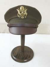 Gr.M (57/58) US ARMY WW2 Officer Crusher cap VISOR CAP HAT Schirmm&uuml;tze Offizier