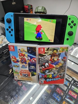 Nintendo Switch Console with controllers 32GB - 3 games, NO DOCK, Used - great +
