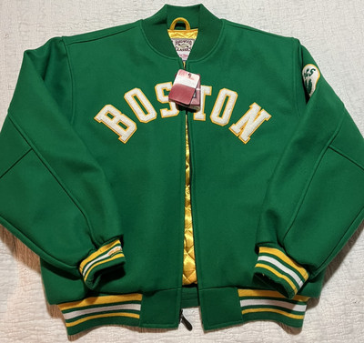 BOSTON CELTICS WOOL JACKET, SIZE 48 Xl MITCHELL NESS Varsity Bomber 