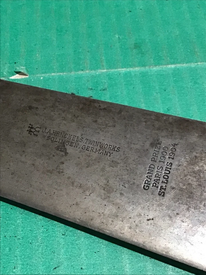 Cuchillo de Chef JA Henckels Twin Works 10" Gran Premio 1900 1904 Paris St Louis Foto 2 de 4