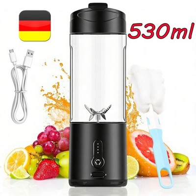 Smoothie Maker to Go, 530ml Tragbarer Mixer, Portable Blender Mini Mixer Weiß