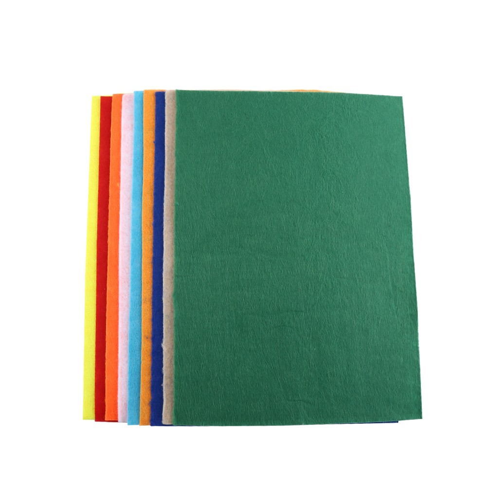 10pcs Nonwoven Fabric Colorful Felt Sheets For DIY Crafts