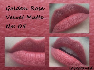 GOLDEN ROSE LIPPENSTIFT MATT Samt matt Lippenstift 05 Brick Rosé NEU