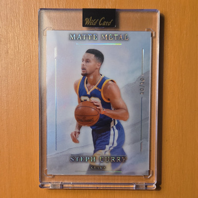 Wild Card Matte Metal Stephen Curry Warriors MMWCb3-SC Serial Numbered 10/10