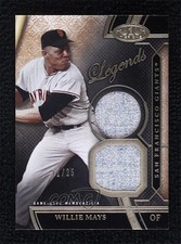 2015 Topps Tier One Legends Relics Dual Swatch 11/25 Willie Mays HOF 0b0