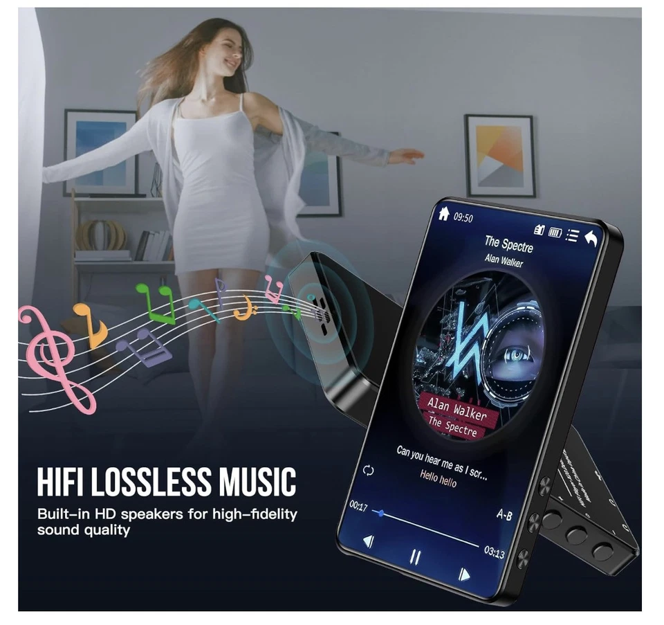 LIUWID - Reproductor de MP3 80 GB, táctil de 4 pulgadas, radio FM, libro elec... - Imagen 4 de 4