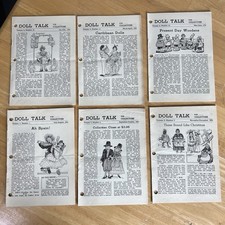 6 VTG Doll Talk For Collectors Vol.8 No. 10, 11, 12 -1951 Vol 9 No 1, 2, 3 1951