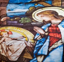 Large Manger Scene Banner Backdrop 16' Wide x 6.5' Tall