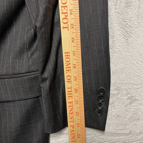 Brooks Brothers Blazer Mens 40R Gray Pinstripe Fitzgerald 1818 Estrato Wool - Picture 16 of 18