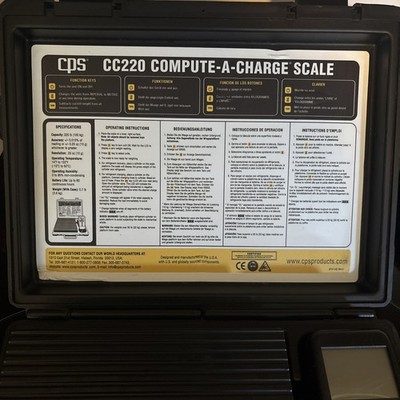 CPS CC220 Compute-A-Charge Refrigerant Scale 220lbs / 100kg Capacity w/ Case 