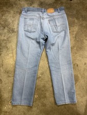 Vintage Levis 509 Jeans Mens 36x30 Blue Straight Orange Tab USA 80s Denim Light