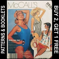 Vintage McCall's Swimsuit in Three Styles Pattern #2535 Size 14 UNCUT