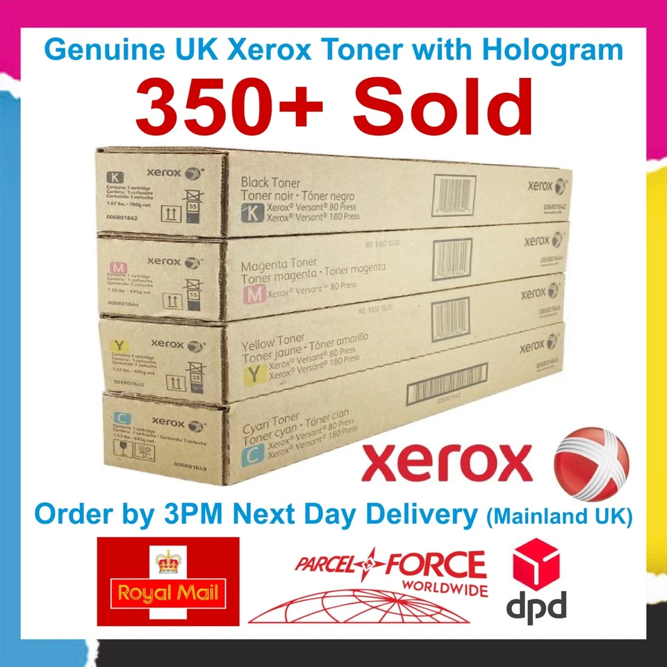 Xerox Genuine Versant 80 180 280 Toner 006R01642 006R01643 006R01644 006R01645 - Image 1 of 4