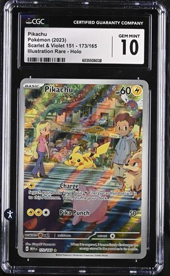 Pikachu #173/165 English CGC 10 Pokemon 151 | eBay