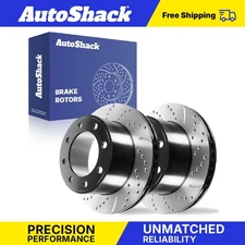 Front Drilled Slotted Brake Rotors for Ford Excursion F-350 Super Duty V8