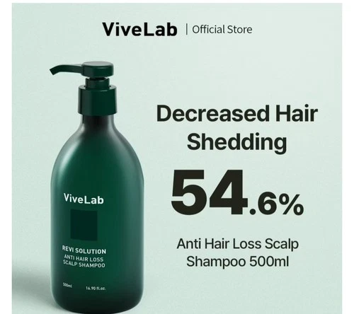 Korean Anti Hair Loss Shampoo 500ml | ViveLab Biotin Caffeine Scalp Treatment
