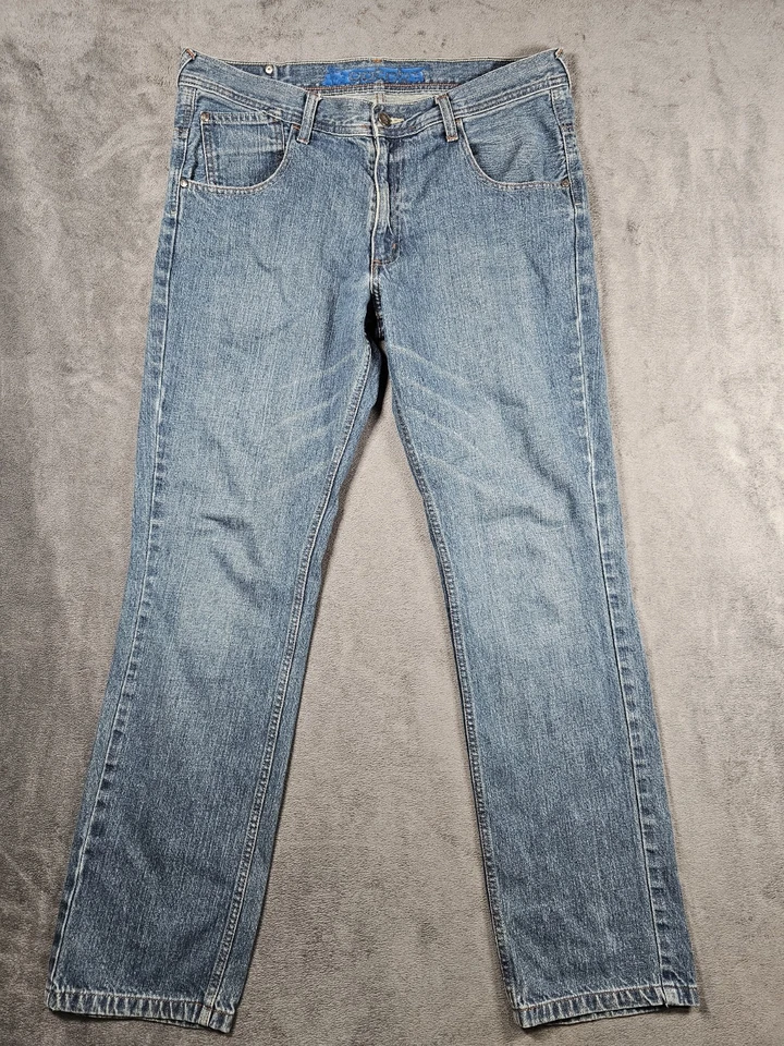 Gotcha Jeans Men 34x32 Blue Straight Leg Denim Zip Pockets 💯 Cotton Y2K VTG - Image 3 of 4