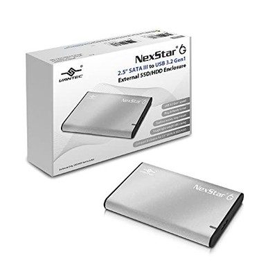 Vantec NST268S3SV 2.5 SATA III USB 3.2 Enclosure Silver