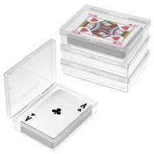 4 Pack Playing Card Deck Cases Clear Plastic Game Card Box Holder Organizer