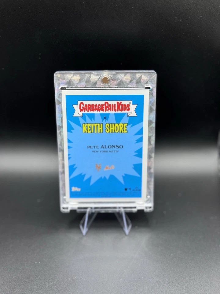 2022 Topps X Garbage Pail Kids • PETE ALONSO /50 ORANGE GPK REFRACTOR 🔥 Mets - Image 3 of 3