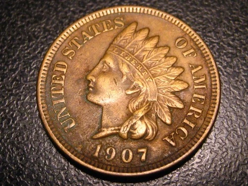 1907  Indian Head Cent XF #3