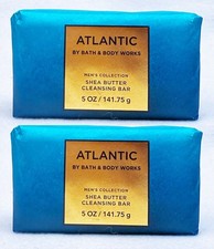 2 Bath  Body Works ATLANTIC MEN Cleansing Bar Soap Hands 5 oz