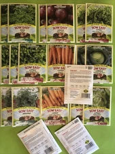 20 packs FERRY-MORSE brand SOW-EASY Vegetable + Herb Seeds, Garden Starters 2025
