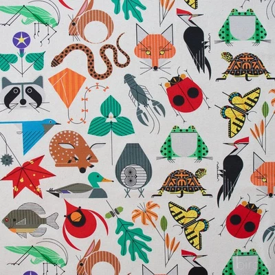 Charley Harper Leinwand Platz für alle Arten BT Yard x 48 in Bio-Baumwolle Leinwand - Bild 1 von 4