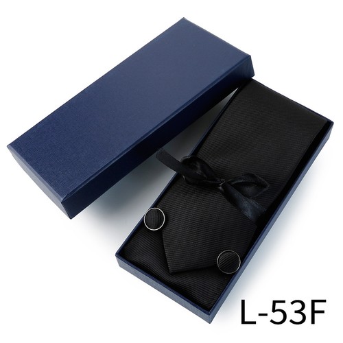 Men Necktie Pocket Square Handkerchief Cufflink Wedding Formal Tie Set With Box - Photo 24/27