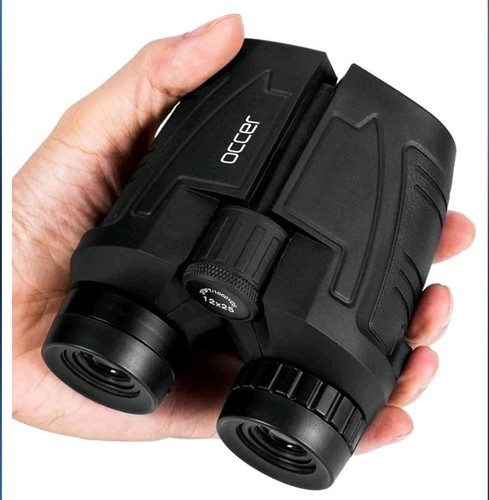 Occer 12x25 Compact Low Light Vision Binoculars Black New High Power Travel Bird - Picture 5 of 13