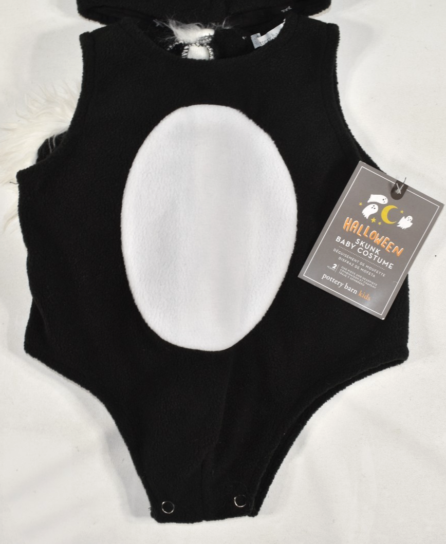Pottery Barn Kids Baby Skunk Costume Halloween 0-6 Months NEW