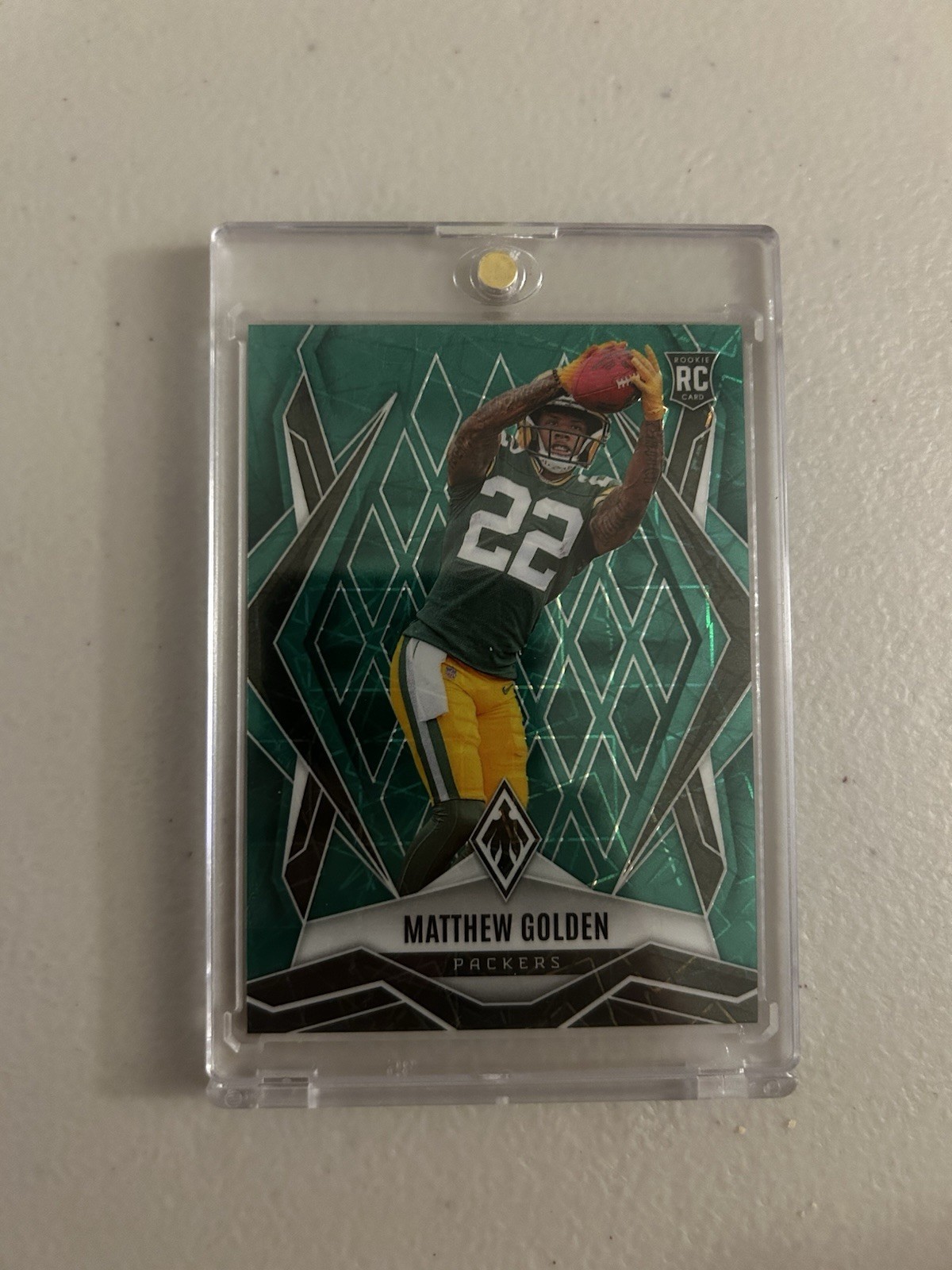2025 Panini Phoenix - Rookies Matthew Golden #174 Green /49 (RC) Color Match