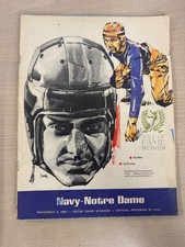 Navy Notre Dame Football Program Nov 1967 Rip Miller Jim Crowley GM Chevrolet
