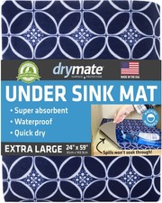 Waterproof Under Sink Mat - XL Cabinet Protection, Absorbent, Slip-Resistant, Wa