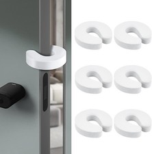 6 Pack Door Finger Pinch Guard, Anti Slam Stopper, Cat Toddler White