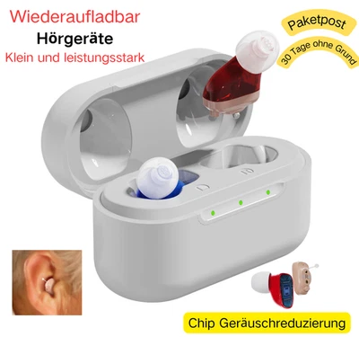 JINGHAO Ein paar Schallverstärker Set Wiederaufladbar Unsichtbar CIC Rauschreduzierung