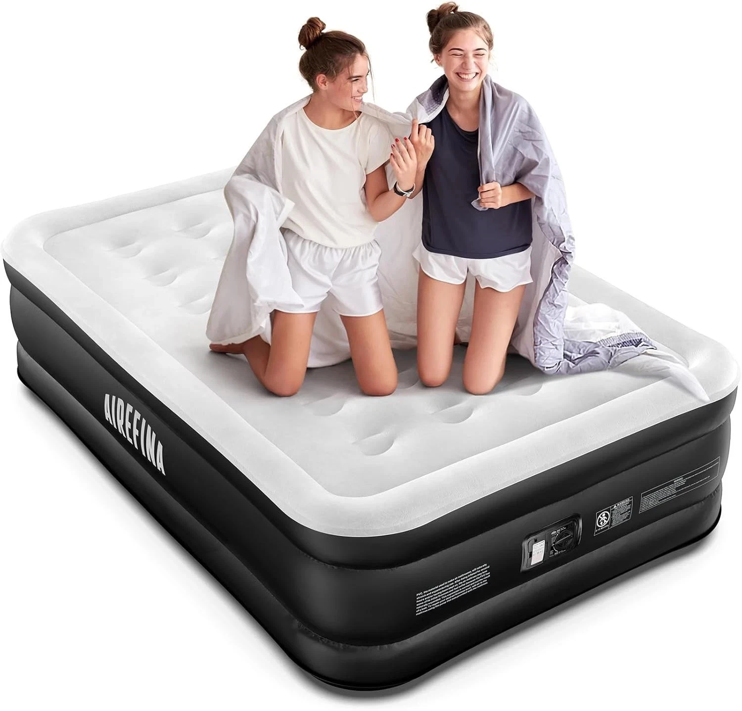 Airefina Double Airbed, Inflatable Mattress with Built-in Electric Pump, Guest B