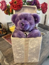 Breast Cancer Awareness Plush Bear Vintage Purple With Box
