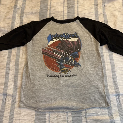 Original Judas Priest Rock T-Shirt Screaming Fo 1980s vintage concert t-shirt, vintage, single stitch, B+ condition