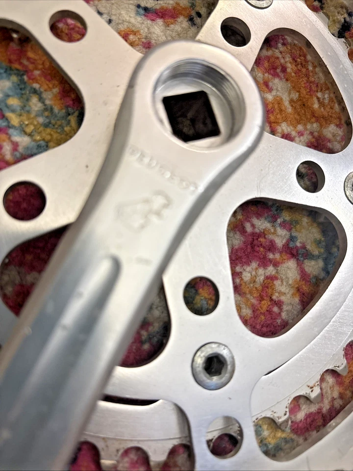 Juego de bielas cónicas cuadradas vintage Peugeot Stronglight. 170mm, 52/42t Foto 2 de 4