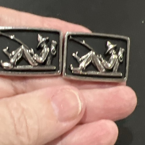 Hickock Fishing Cufflinks - Picture 12 of 12