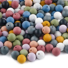 150Pcs Silicone Beads,15Mm Silicone Beads, Silicone Beads for Keychain Making  Si