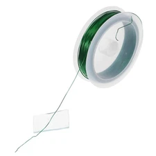 40M Green Iron Wire Bead String for DIY Flower Bouquet Decoration