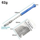 Blue Semi-Automatic Hand Twist Drill 0.5-3mm Amber Plastic Circuit Board Tool Se