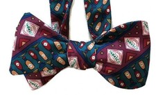 Handcrafted Silk Bowtie - Hot Stuff - One-of-a-Kind - Pre-tied or Self-tie