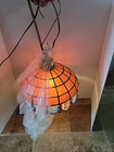 Old Style Beer Stain Glass Look Light Up Tiffany Style Plastic Lamp 1970s Vtg