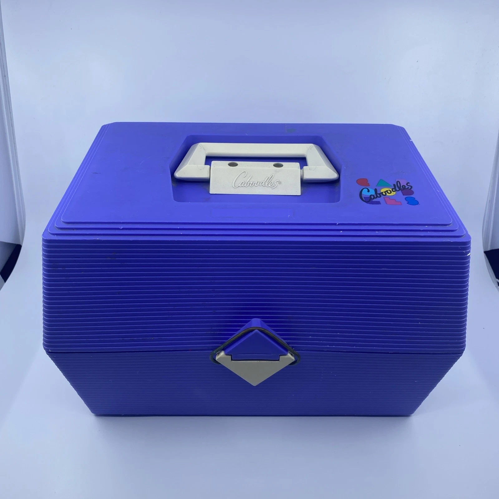 Caboodles Vintage 80s Nail Care Organizer Case - Large Purple W/ White Handle